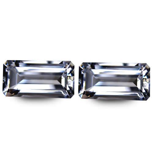 HPJ CONNOISSEURS PORTFOLIO: ULTRA RARE 10.23 CT FLAWLESS DIAMOND WHITE NIGERIAN TOPAZ PAIR