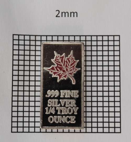 Silver Bullion Bar 2x 1/4 ounce