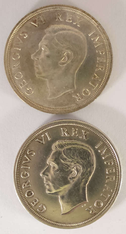 1947 5-Shillings - South Africa (x2 Coins)