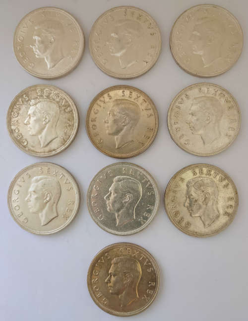 1948 5-Shillings - South Africa - (x10 Coins)
