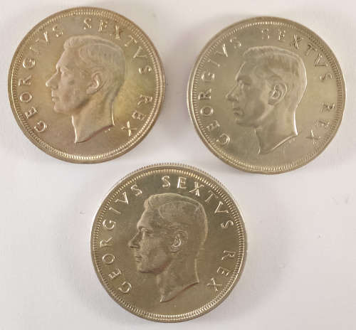 1951 5-Shillings - South Africa - (x3 Coins)