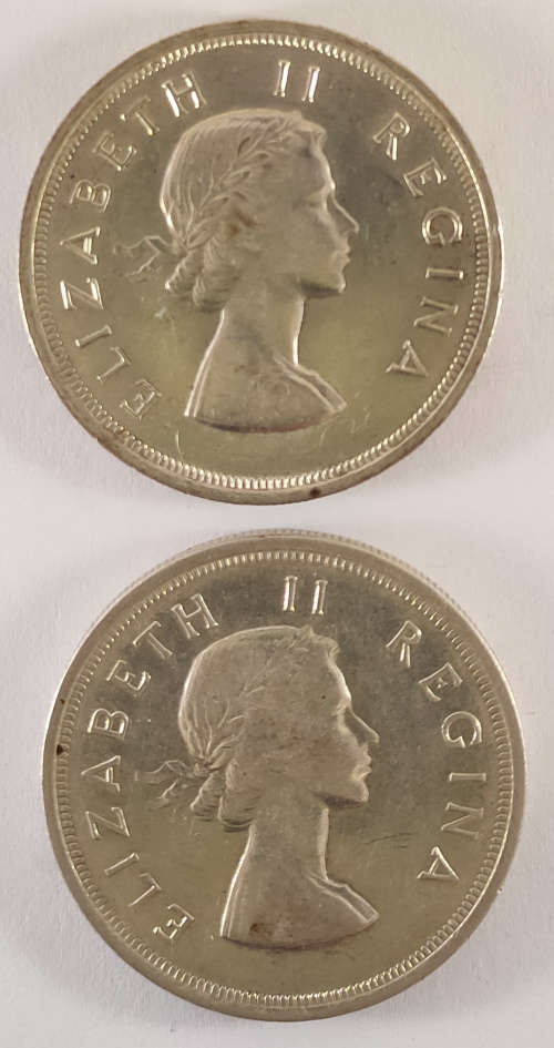1953 5-Shillings - South Africa - (x2 Coins)