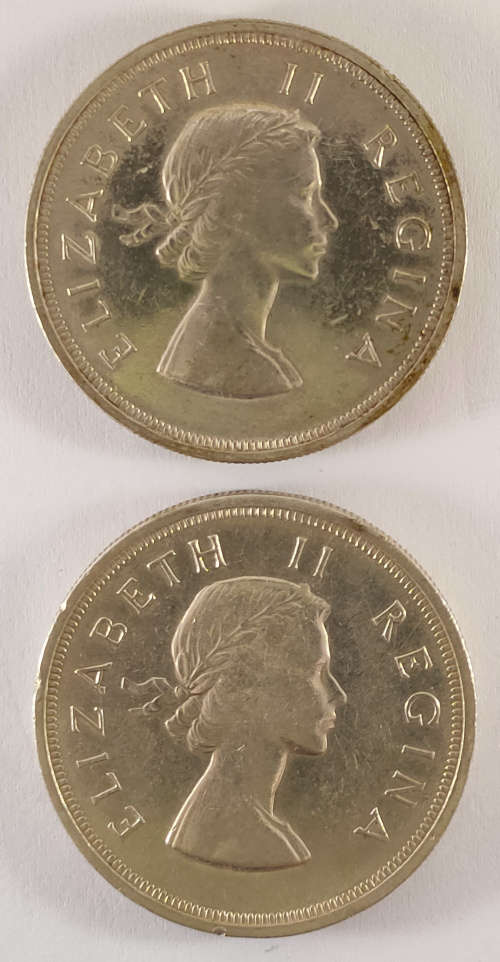 1956 5-Shillings - South Africa - (x2 Coins)