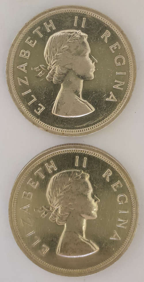 1958 5-Shillings - South Africa - (x2 Coins)