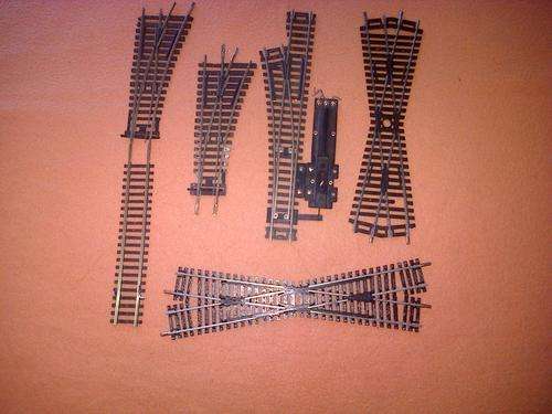 Diamond crossing and turnout points  - HO