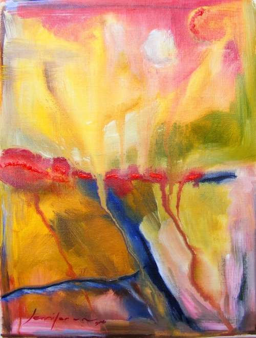 Summer Rain - Original Acrylic Painting - by Jennifer van Niekerk