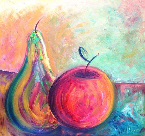 Apple and Pear - Oil Painting - Jennifer van Niekerk [sc]