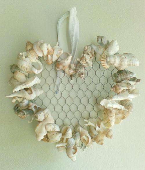 Heart shaped Coastal inspired wreath