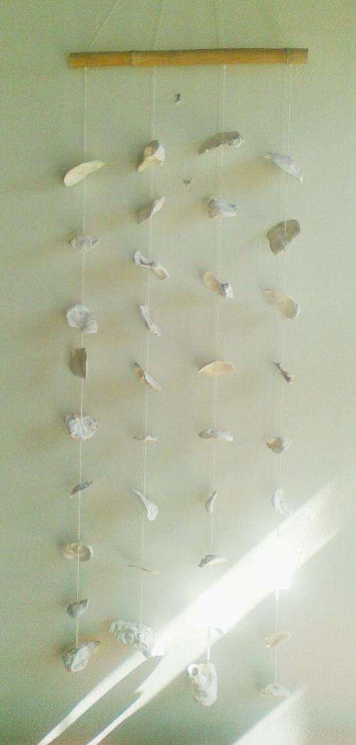 Pink oystershell chimes/ curtain