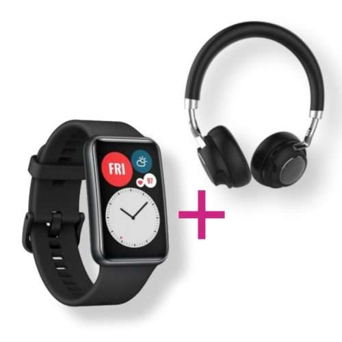 Brand New Original Huawei Watch Fit Black + Bluetooth Headset Combo