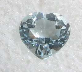 Wonderful .80ct Hart Shape Aquamarine 6x6mm