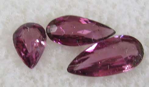 Mix Pear cut Rhodelite .80ct