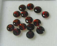 Genuine Round cut GARNET, 2.5 mm each