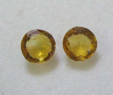 Citrine Set .60 ctw  5 mm