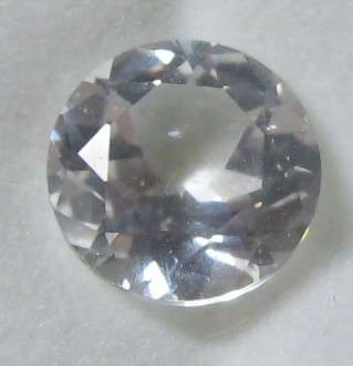 FINE NATURAL 4.20ct Round cut WHITE ZIRCON 10mm