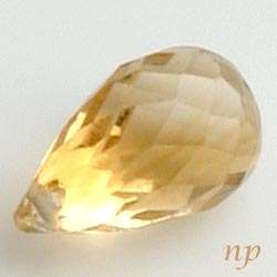 FANCY BRIOLET Yellow Citrine, 4.47ct  14x8.1mm