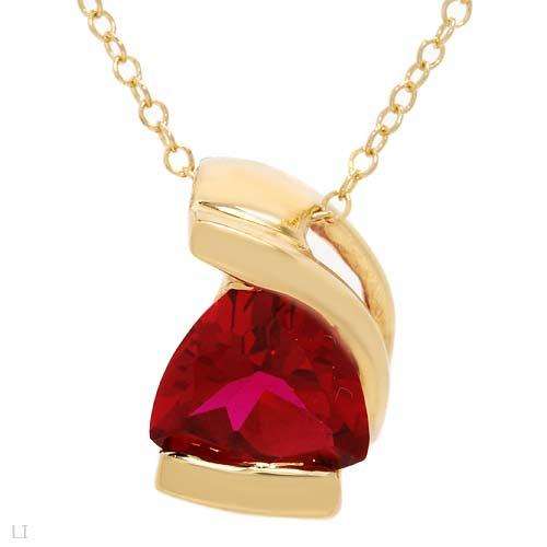Elegant and Beautiful Brand New Necklace With 3.80ctw Created Ruby