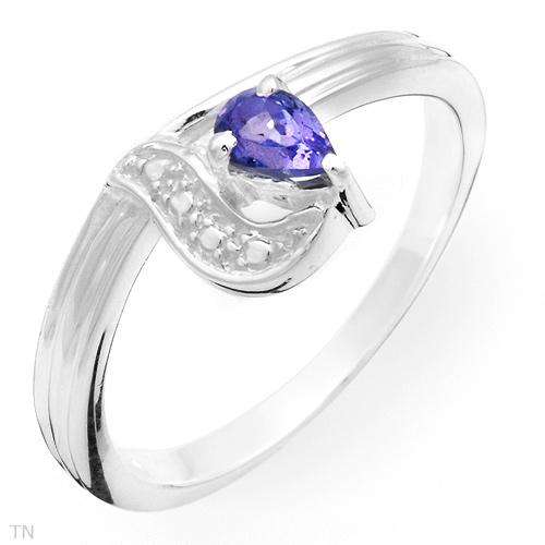 Nice Brand New Solitaire Ring With Genuine Tanzanite Crafted in 925 Sterling silver- Size 6