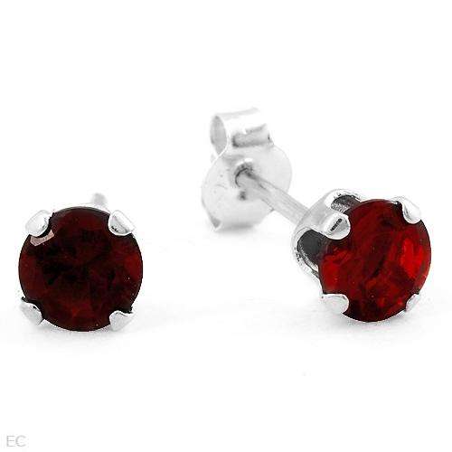 Elegant Stud Earrings With Genuine Crystals Crafted in 925 Sterling silver