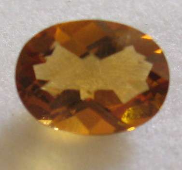 1.20ct Bright Orange Citrine Checkertop cut Oval 8x6mm