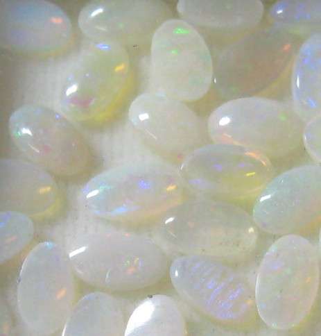 Lovely .60ct each Oval cut GENUINE WHITE DOUBLET OPAL , 5x3 mm