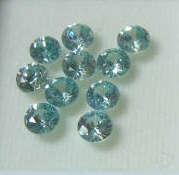 Lovely .20ct each Genuine Blue Zircons, Brilliant Round cut and 3 mm
