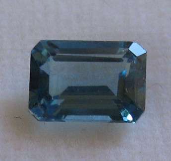 1.00ct Emerald cut London Blue Topaz 4x6mm