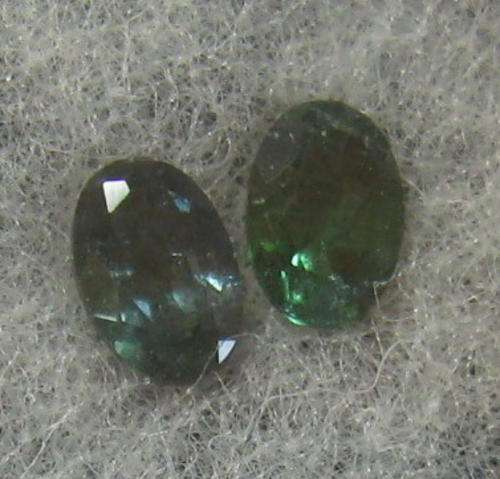 TEAL Green Oval cut TOURMALINE, 1.00ct 6x4mm (set of 2)