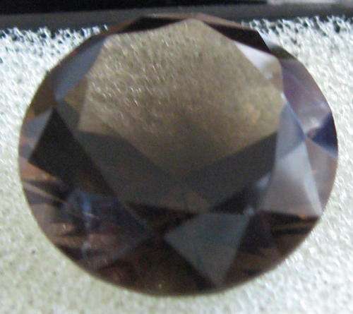 13.80 Round cut Smoky Quartz  16mm