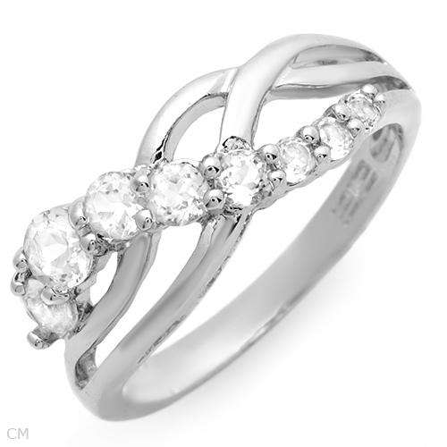 Charming Brand New Ring With 0.80ctw Created Sapphires Beautifully Designed in 925 Silver- Size 7