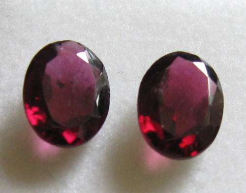Fine 1.60ct each Red Garnets Oval cut 8x6mm each