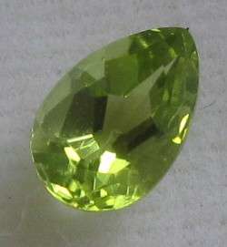 Wonderful Pear Cut FUN KIWI TOPAZ, .60ct 6x4mm