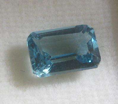 1.20ct Emerald cut London Blue Topaz 4x6mm