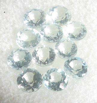 .20ct Aquamarine round cut 4mm each