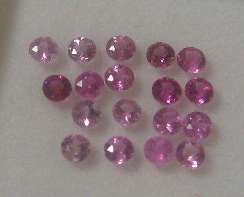 Fine  Pink Tourmaline Round cut 2mm each