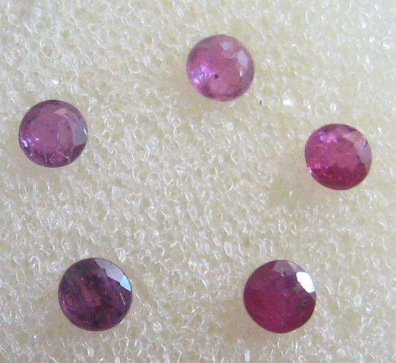 RUBY LOT- 5-pack of medium-small rounds