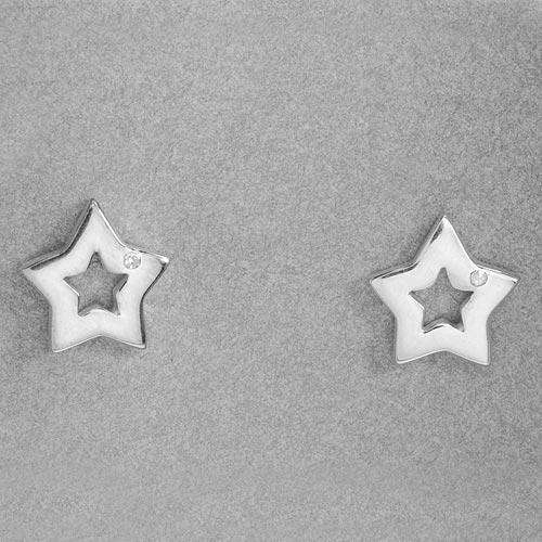 Pleasant Brand New Earrings With Genuine Diamonds Made of 925 Sterling silver Length 10mm