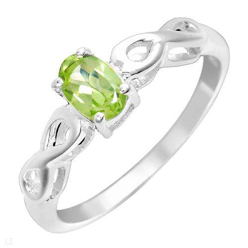 Exquisite Brand New Ring With Genuine Peridot Made of 925 Sterling silver- Size 7