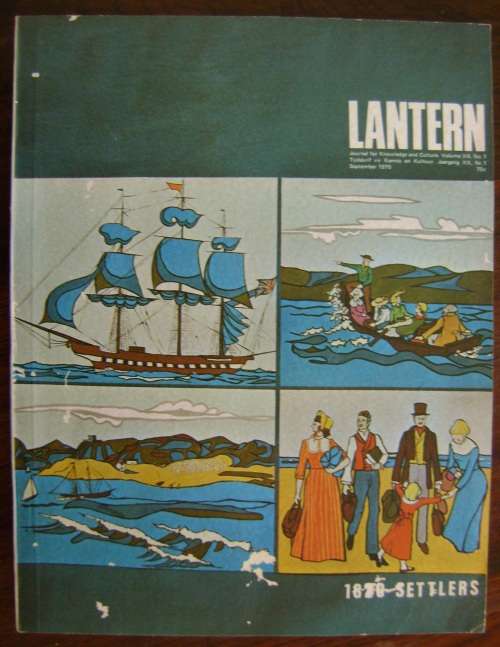 Lantern Magazine Sept 1970 (Vol XX no 1) Contents: 1820 Settlers