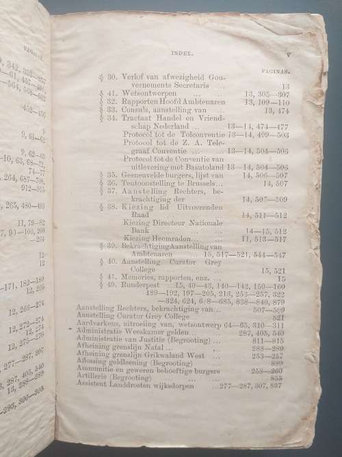 Index op de Notulen der Verrichtingen van den Hed. Volksraad in zijne... 7 April 1896