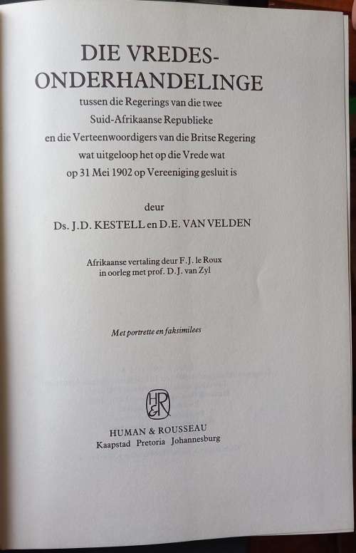 Die vredesonderhandelinge (Ds JD Kestell & DE van Velden)