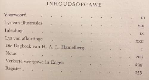 Die dagboek van HAL Hamelberg (Dr FJ du Toit Spies)