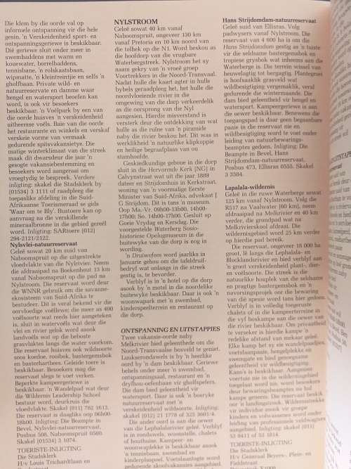 Suid-Afrika: Noord- en Wes-Transvaal- Sien die wêreld in ons land. SATOER/SATOUR 1980s/1990s