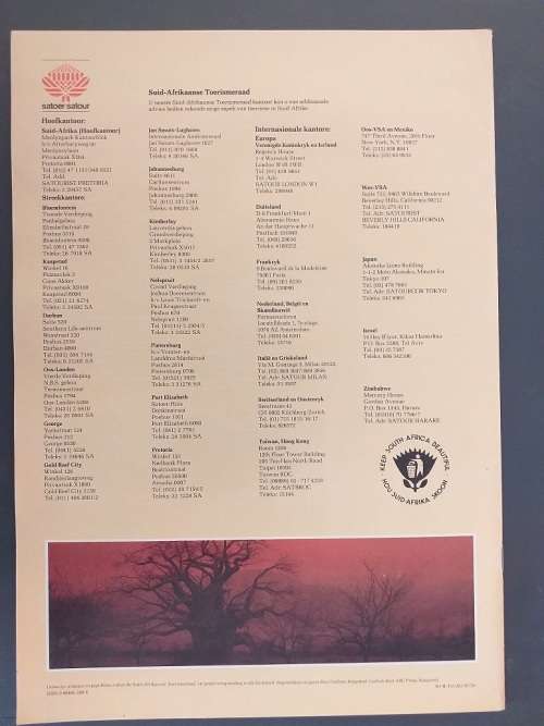 Suid-Afrika: Noord- en Wes-Transvaal- Sien die wêreld in ons land. SATOER/SATOUR 1980s/1990s