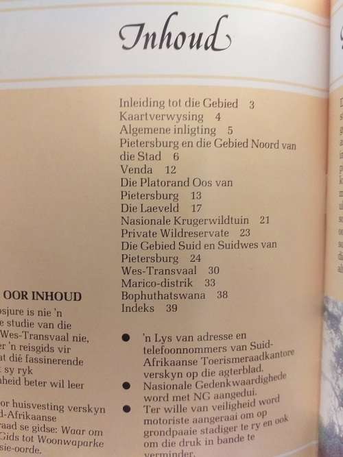 Suid-Afrika: Noord- en Wes-Transvaal- Sien die wêreld in ons land. SATOER/SATOUR 1980s/1990s