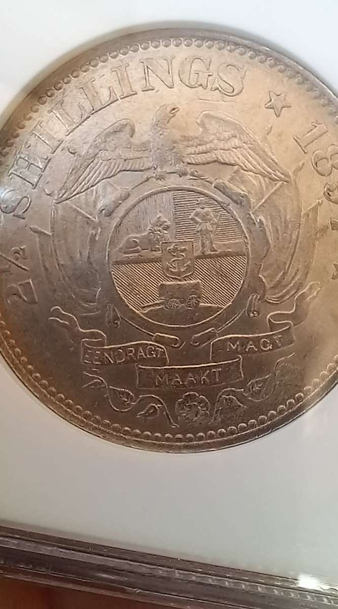 1897 ZAR NGC 2.5 Shilling MS63