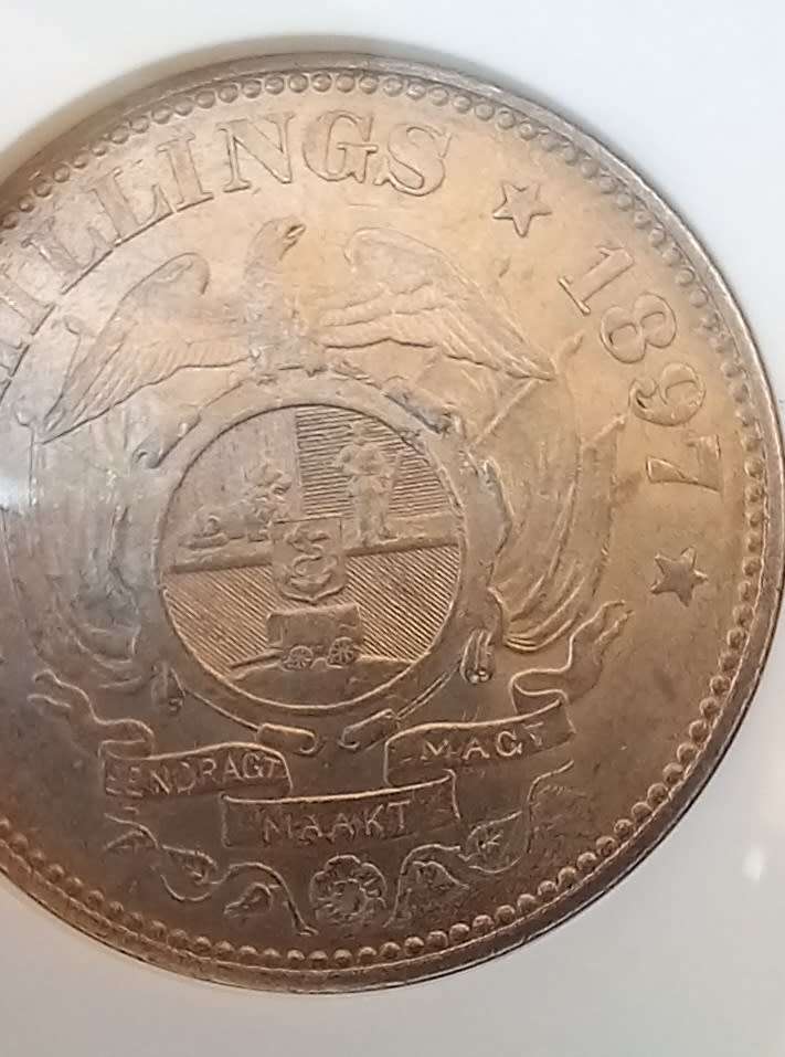 1897 ZAR NGC 2.5 Shilling MS63
