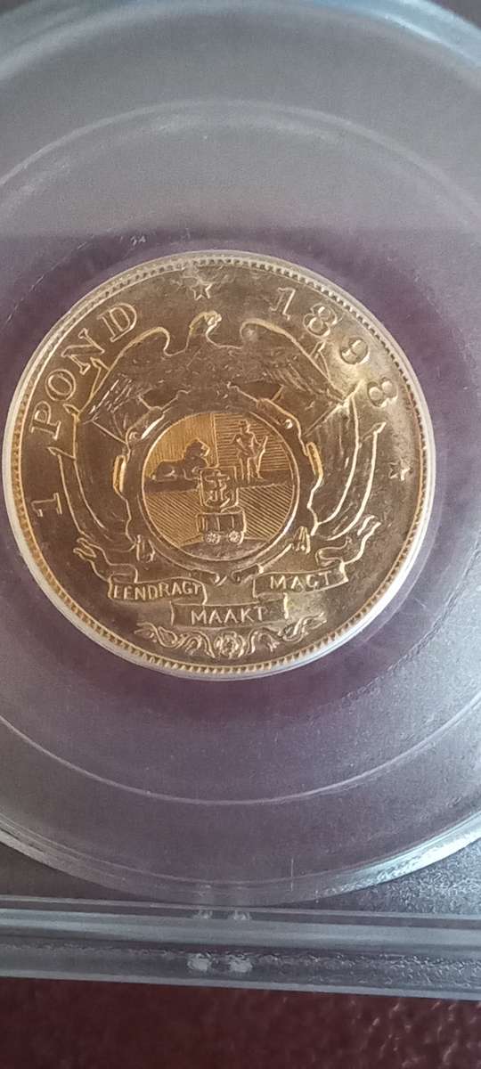 1898 ZAR PCGS MS60 pond