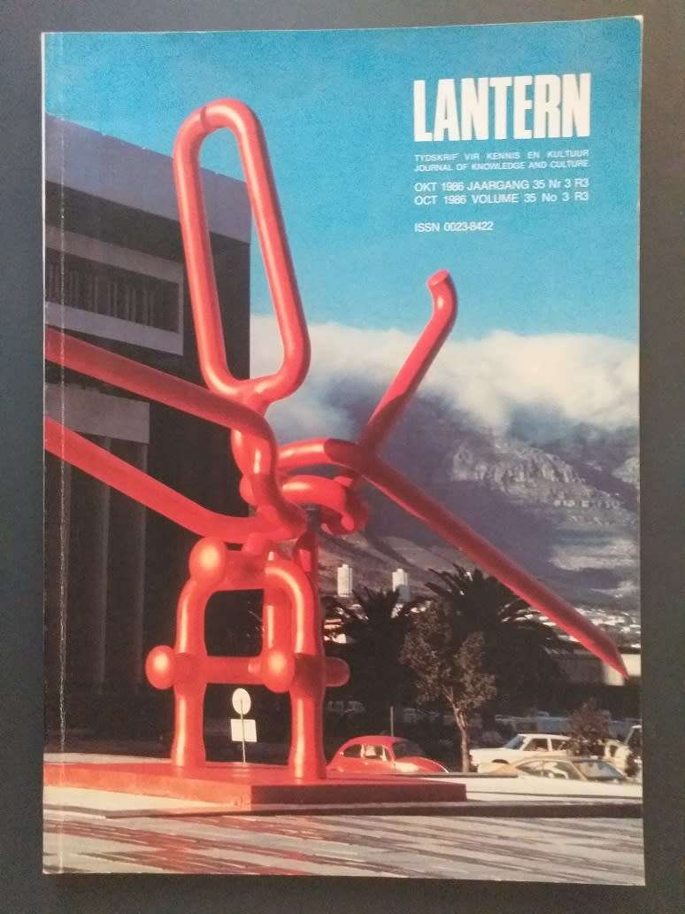 Lantern Tydskrif Magazine Julie 1986 vol 35 nr 3 Arikels Pierneef, Boereoorlog, Stilbaai ens