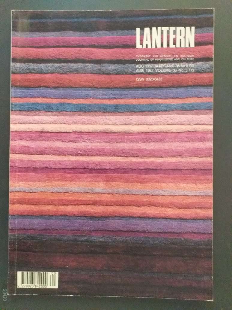 Lantern Tydskrif Magazine Aug 1987 vol 36 nr 3 Boerekrygsgevangenis Ceylon